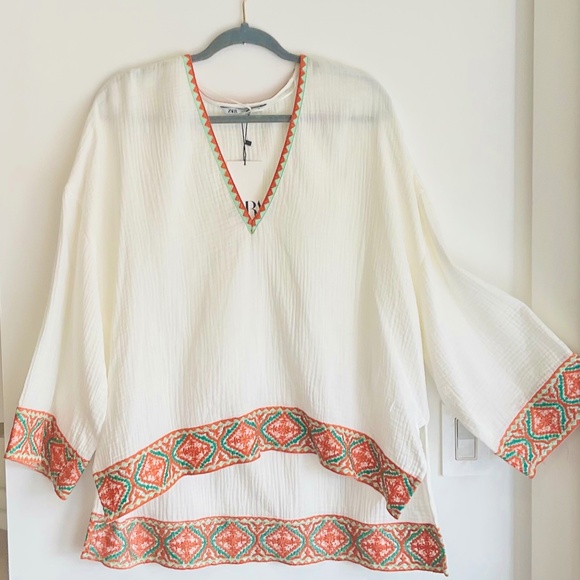 Zara Tunic Top Size XL  NWT - Picture 4 of 7